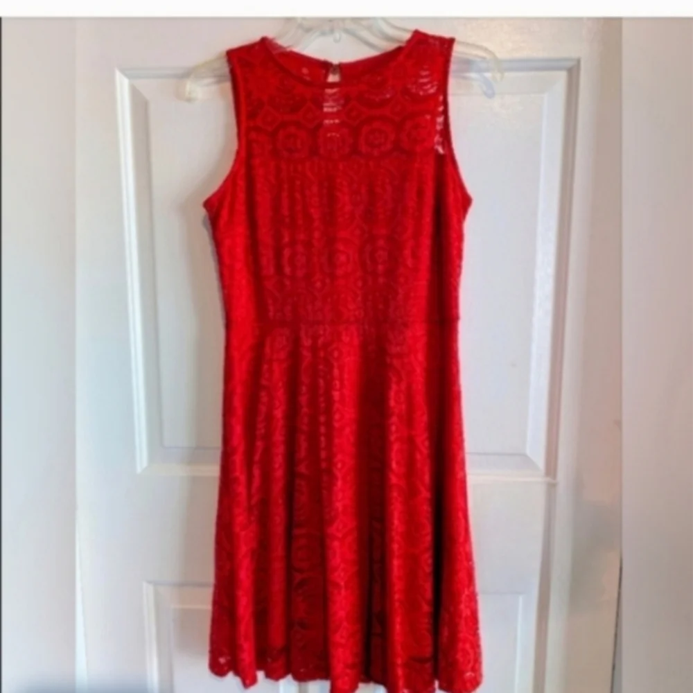 Spring Dress Red lace dress cocktail Dressy elegant Thalia SodiRed lace dress  S - Picture 4 of 15